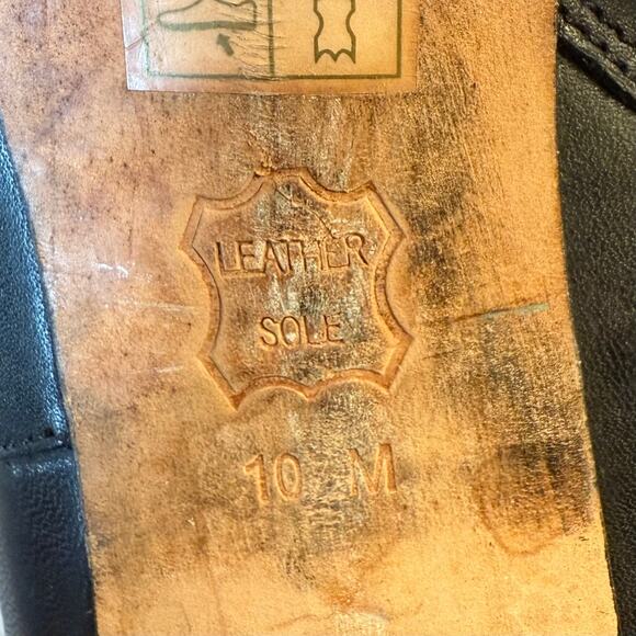 Tory Burch Sophia Ankle Boots Leather Heel Gold Logo Buckle Black Size 10.5 - Picture 11 of 12